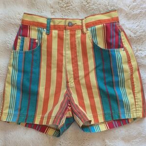 90s Durango Western Striped Colorful Striped Shorts